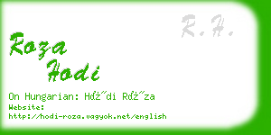 roza hodi business card